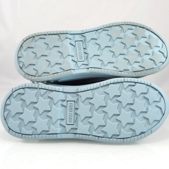 NIB$950 Miu Miu Crystal-Embellished Leather Chunky Sole Low-Top Sneakers 38/38.5 - Picture 11 of 16
